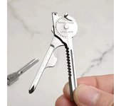 Herramienta plegable multifunción, llavero, abridor, destornillador, EDC, 6 en 1, utilidad para exteriores, supervivencia, rescate, alicate de bolsillo, llavero.