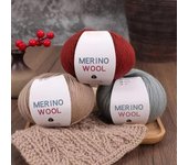 Hilo de pura lana merino hecho a mano, bufanda tejida a mano, sombrero, color Morandi, aguja de palo de grosor medio, bola de hilo tejida a mano