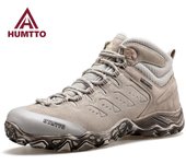 HUMTTO Botas de senderismo de invierno de cuero transpirable para hombre, calzado deportivo para exteriores, zapatos de trekking antideslizantes de invierno para hombre, zapatillas de camping resistentes al desgaste 39 arena