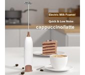 Espumador de leche eléctrico portátil, miniespumador de leche, máquina para hacer espuma de café, capuchino, crema, batidor, batidor de huevos espumoso, accesorio de cocina