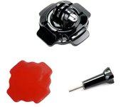 Soporte para casco giratorio de 360 grados con adhesivo 3M para GoPro Hero 12/11/10/9/8/7/6/5 y accesorios para cámara de acción Xiaomi Yi.