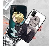 Funda negra para Xiaomi Redmi 13C Note 9 iPhone XR 7 8 14 15 11 12 13 X XS Pro Max Samsung A25 S23 S24 FE Ultra Plus Tokyo Revengers Ken Ryuguji mikey Samsung S23 abismo