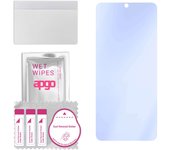 apgo Ultra-Clear 9H Hybrid protective glass compatible with Samsung Galaxy M22, flexible nano glass, great replacement for tempered glass, scratch-res