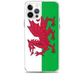 Coque iPhone - PIXELFORMA - iPhone 12 - Rouge - Drapeau du pays de galles - Souple