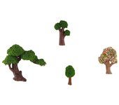 Mini pino artificial de simulación, árbol de cerezo decorativo para jardín de hadas, casa de muñecas M