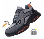 Zapatos de trabajo ligeros, botas de trabajo antigolpes, zapatos con punta de acero, zapatillas de seguridad para hombres para el trabajo, zapatos de trabajo y protección antipuñaladas 36