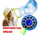 Niños verano juegos gigantes niños burbuja varita herramienta mágica burbuja grande soplador de burbujas soplador de burbujas 3Pcs/set