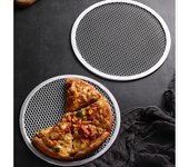 Bandeja para hornear pizza de 8/10/14 pulgadas, molde de red metálica antiadherente para pizza, molde de aluminio para pasteles, herramientas para hornear, accesorios de cocina