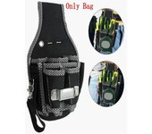 Bolsa de herramientas de cintura para reparación de electricista, con múltiples bolsillos, gran capacidad, tela Oxford 600d, para exteriores negro