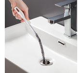 Tira de dragado de tuberías portátil de 45cm, limpiador de cepillos para el cabello, limpiador de drenaje de fregadero, palos, removedor de obstrucciones, limpieza de cocina, tira de plástico 45cm