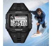 Reloj deportivo para exteriores a la moda, relojes multifunción para hombre, reloj despertador, cronógrafo, 5bar, reloj Digital resistente al agua negro