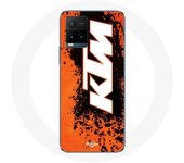 Coque pour Vivo Y21s 2021 / Y21 2021 KTM Logo blanc fond orange