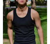 Chaleco de verano para hombre, cuello redondo, corte ajustado, elástico, color sólido, sin mangas, camiseta sin mangas con absorción de sudor, camiseta de gimnasio para fitness y ropa de calle M blanco