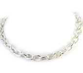 Les Trésors De Lily [N3183] - Cadena 'Jaseron Mesh' plata - 38 cm 8 mm plata