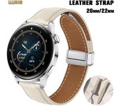 LUJING Correa de cuero para Samsung Watch 4/5/6 40mm 44mm 5 Pro 45mm Hebilla magnética para Galaxy Watch 6/4 Classic 43mm/47MM 42mm/46mm Band 20mm naranja