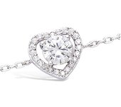 Les Trésors De Lily [N6828] - Bracelet argent 'Love' blanc argenté - 12x12 mm plata