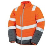 SAFE-GUARD by Result Chaqueta acolchada de seguridad de alta visibilidad para hombre S fluorescente naranja