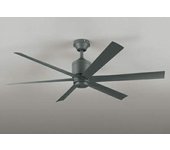 Ventilador de techo Orderic DC MOTOR FAN 6 aspas para colgar en el techo con control remoto gris carbón WF249P1