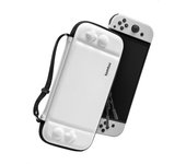 Estuche rígido tomtoc compatible con Nintendo Switch, orgánico, EL, delgado, resistente a caídas, con capacidad para 10 Switch, color blanco, modelo, a prueba de golpes, estuche, probado, juegos