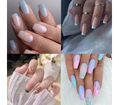 Summer Colorful False Nails Long Ballerina Nail Tips Fashion Press on Nails  Women Girls W998