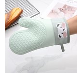 1 unidad de guantes de silicona para horno, guantes antiescaldaduras, guantes bonitos para horno, guantes resistentes al calor, herramientas para hornear en horno microondas, utensilios de cocina para horno verde