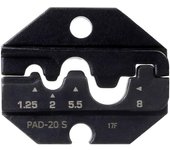 Matrices de repuesto para ingenieros para manguitos de crimpado desnudos, terminales PAD-20~22/PB PAD-20S negro