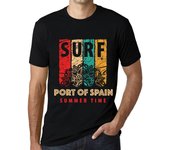 Camiseta vintage para hombre Camiseta gráfica Surf Summer Time Puerto España Deep Black XS negro