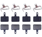 Pastillas de freno semimetálicas de resina para bicicleta de montaña, 4 pares, para Shimano B01S M375 M395 M446 M485 M486 M416 Deore M515 M525