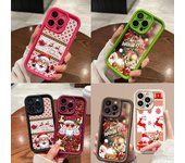 N109 Funda de teléfono con diseño de feliz año nuevo y feliz Navidad con ojos de ángel suaves para iPhone 16, 15, 14, 13, 11 Pro Max, 8, 7, 6 Plus, 12 mini, XR, XS Max, a prueba de golpes for iPhone 11
