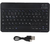 Teclado inalámbrico Bluetooth para tableta, teléfono, computadora, portátil y ultrafino de 10 pulgadas negro