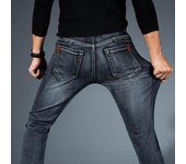 Pantalones vaqueros de cintura media para hombre, pantalones vaqueros de moda populares, pantalones largos elásticos rectos versátiles para primavera y otoño para hombre 29