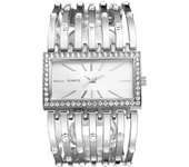 Reloj de pulsera brillante con diamantes, analógico, resistente al agua, cuadrado, plata antigua, informal, de negocios, de moda, accesorios para cumpleaños, aniversarios, día de Navidad. plata