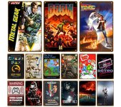 Cartel de estaño, póster de videojuegos, carteles de pared Vintage, letrero de Metal, placa de pared decorativa, placa de cocina, accesorios de decoración Vintage de Metal 20x30cm