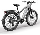 Bicicleta eléctrica Cysum Speedy, motor de 500 W, batería de 48 V y 14 Ah, neumáticos de 27,5 x 2,2 pulgadas, velocidad máxima de 40 km/h, autonomía de 65 a 90 km, freno de disco (26 unidades vendidas) gris