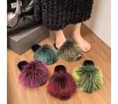 Nuevas y cómodas pantuflas de piel con suela suave y forro de felpa para uso doméstico y al aire libre, cálidas y modernas, versátiles 36-37 rojo