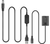 Cable USB de alimentación virtual con mango de CC, número de modelo compatible Sony NEX3 NEX 5 7 SLT A33 A55 A35 a7 a7R A7000 A6500 A6000 A6300 A5000 A3000 RX10 5 V-8,4 V