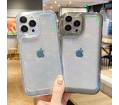 Funda con diseño de corazón de amor láser Ins Fashion para iPhone 13, 12, 11 Pro Max, Xr, X, Xs, 7, 8 Plus, color caramelo, a prueba de golpes, carcasa rígida de acrílico transparente de alta definición For iPhone SE2020