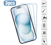 3 piezas de vidrio protector para iPhone 16 15 14 13 12 11 Pro Max Mini XS XR X vidrio templado para iPhone SE 2020 2022 6S 7 8 15 14 Plus iphone 11 puro