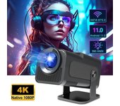 Proyector portátil HD True 1080P 4K WIFI 390ANSI Dual Wifi6 BT5.0 TV cine en casa HY320 HY300 actualizado para teléfono móvil Android HY320Mini