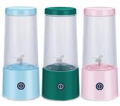 Licuadora eléctrica con carga USB, mezclador de frutas y jugos, Mini exprimidor portátil de mano para el hogar, taza verde oscuro