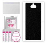 apgo Protective Skin Sticker for the back compatible with Sony Xperia 10, Wrap Film, Foil, Vinyl - Pattern Matte Black