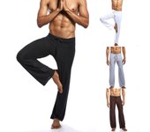 Nueva moda para hombres Pantalones caseros Pantalones de yoga Pantalones cómodos L negro