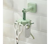 Ganchos giratorios para cocina, utensilios de cocina, estante para utensilios de cocina gris