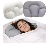 Masajeador corporal, almohada redonda para dormir, masajeador de cuello, espuma viscoelástica para dormir, cojín de masaje para la cabeza en forma de huevo, masajeador de cabeza para la salud blanco