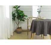 Nappe antitache unie anthracite ronde 160 cm