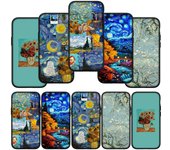 Funda para Samsung Galaxy S25, S24, S23, iPhone 16, 15, Xiaomi Redmi Note 14, 13, 12, 16E, X, 11 Pro Max, OPPO, Moto, Huawei, diseño de girasoles con pintura de Van Gogh for iPhone 14 crudo
