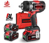 Llave de impacto eléctrica sin escobillas de 2800 N.M, destornillador inalámbrico de 1/2 pulgada y 2800 W, herramienta eléctrica para batería Makita de 18 V Without Battery