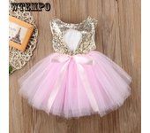 Vestido de princesa para niñas, vestido de boda elegante, sin mangas, con lentejuelas, para fiesta, cumpleaños, bautismo, vestidos de verano 70 negro