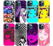 Funda con diseño de cómic de terror Junji Ito Tomie Tees Glitchcore para Apple iPhone 14 13 12 Mini 11 Pro Max 7 8 XR X XS 7 8 Plus SE 2020 2022 iPhone 14