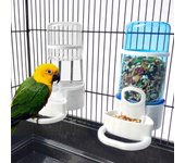 Comedero automático para pájaros, bebedero para pájaros, bebedero con clip, suministros para pájaros, dispensador para hámsteres, loros, botellas, vasos para beber